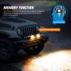 imageNilight 45Inch 42W 4200LM Amber LED Light Pods Round Flood Lights for Off Road Roof ampamp Fog  16AWG Wiring Harness Kit2 LeadsAmberWhite 6 Modes