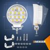 imageNilight 45Inch 42W 4200LM Amber LED Light Pods Round Flood Lights for Off Road Roof ampamp Fog  16AWG Wiring Harness Kit2 LeadsWhite House