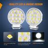 imageNilight 45Inch 42W 4200LM Amber LED Light Pods Round Flood Lights for Off Road Roof ampamp Fog  16AWG Wiring Harness Kit2 LeadsWhite House