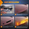 imageNilight 4PCS 39 Inch 3 Led Truck Trailer Light Front Rear LED Side Marker Lights Clearance Indicator Lamp Waterproof Sealed Surface Mounted LED Marker LightSmoked Amber SilveradoSierra 20022007