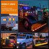 imageNilight 4PCS 39 Inch 3 Led Truck Trailer Light Front Rear LED Side Marker Lights Clearance Indicator Lamp Waterproof Sealed Surface Mounted LED Marker LightAmber 20PCS Universal