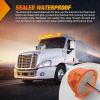 imageNilight 4PCS 39 Inch 3 Led Truck Trailer Light Front Rear LED Side Marker Lights Clearance Indicator Lamp Waterproof Sealed Surface Mounted LED Marker LightAmber 18LED 2Heavy Duty Trucks