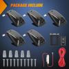 imageNilight 4PCS 39 Inch 3 Led Truck Trailer Light Front Rear LED Side Marker Lights Clearance Indicator Lamp Waterproof Sealed Surface Mounted LED Marker LightSmoked Amber Chevrolet CK 19882002