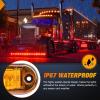 imageNilight 4PCS 39 Inch 3 Led Truck Trailer Light Front Rear LED Side Marker Lights Clearance Indicator Lamp Waterproof Sealed Surface Mounted LED Marker LightAmber 10PCS Universal