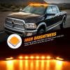 imageNilight 4PCS 39 Inch 3 Led Truck Trailer Light Front Rear LED Side Marker Lights Clearance Indicator Lamp Waterproof Sealed Surface Mounted LED Marker LightSmoked Amber SilveradoSierra 20072014