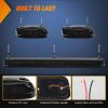 imageNilight 4PCS 39 Inch 3 Led Truck Trailer Light Front Rear LED Side Marker Lights Clearance Indicator Lamp Waterproof Sealed Surface Mounted LED Marker LightSmoked Amber SilveradoSierra 20072014