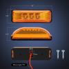 imageNilight 4PCS 39 Inch 3 Led Truck Trailer Light Front Rear LED Side Marker Lights Clearance Indicator Lamp Waterproof Sealed Surface Mounted LED Marker LightAmberRed 4PCS Universal