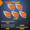 imageNilight 4PCS 39 Inch 3 Led Truck Trailer Light Front Rear LED Side Marker Lights Clearance Indicator Lamp Waterproof Sealed Surface Mounted LED Marker LightAmber 17LEDHeavy Duty Trucks