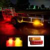 imageNilight 4PCS 39 Inch 3 Led Truck Trailer Light Front Rear LED Side Marker Lights Clearance Indicator Lamp Waterproof Sealed Surface Mounted LED Marker LightAmberRed 4PCS Universal
