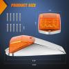 imageNilight 4PCS 39 Inch 3 Led Truck Trailer Light Front Rear LED Side Marker Lights Clearance Indicator Lamp Waterproof Sealed Surface Mounted LED Marker LightAmber 17LEDHeavy Duty Trucks