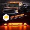 imageNilight 4PCS 39 Inch 3 Led Truck Trailer Light Front Rear LED Side Marker Lights Clearance Indicator Lamp Waterproof Sealed Surface Mounted LED Marker LightSmoked Amber SilveradoSierra 20022007