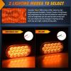 imageNilight 4PCS 6quot Oval LED Trailer Tail Lights 4PCS 10 LED wFlush Mount Grommets Plugs ReverseBack Up Trailer Lights for RV Truck Jeep44Inch Amber 2Pcs