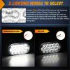 imageNilight 4PCS 6quot Oval LED Trailer Tail Lights 4PCS 10 LED wFlush Mount Grommets Plugs ReverseBack Up Trailer Lights for RV Truck Jeep44Inch White 2Pcs