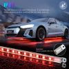 imageNilight 4Pcs Car Underglow Neon Accent Strip Lights 252 LEDs RGB 8 Color Sound Active Function Music Mode with Wireless Remote Control Underbody Light Strips for Cars Van SUV Truck8Pcs Aluminum Underglow Strip Lights RGB