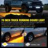 imageNilight 4Pcs Car Underglow Neon Accent Strip Lights 252 LEDs RGB 8 Color Sound Active Function Music Mode with Wireless Remote Control Underbody Light Strips for Cars Van SUV Truck70 Running Board Lights WhiteAmber