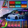 imageNilight 4Pcs Car Underglow Neon Accent Strip Lights 252 LEDs RGB 8 Color Sound Active Function Music Mode with Wireless Remote Control Underbody Light Strips for Cars Van SUV Truck8Pcs Aluminum Underglow Strip Lights RGB