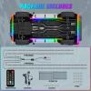 imageNilight 4Pcs Car Underglow Neon Accent Strip Lights 252 LEDs RGB 8 Color Sound Active Function Music Mode with Wireless Remote Control Underbody Light Strips for Cars Van SUV Truck4Pcs Aluminum Underglow Strip Lights Dream Color