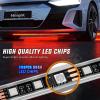 imageNilight 4Pcs Car Underglow Neon Accent Strip Lights 252 LEDs RGB 8 Color Sound Active Function Music Mode with Wireless Remote Control Underbody Light Strips for Cars Van SUV Truck4Pcs Aluminum Underglow Strip Lights RGB
