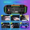 imageNilight 4Pcs Car Underglow Neon Accent Strip Lights 252 LEDs RGB 8 Color Sound Active Function Music Mode with Wireless Remote Control Underbody Light Strips for Cars Van SUV TruckUnderglow Light Strip RGB