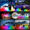 imageNilight 4Pcs Car Underglow Neon Accent Strip Lights 252 LEDs RGB 8 Color Sound Active Function Music Mode with Wireless Remote Control Underbody Light Strips for Cars Van SUV Truck8Pcs Aluminum Underglow Strip Lights Dream Color