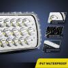 imageNilight 4x6 Inch LED Headlights 45W HiLo Sealed Beam Rectangular Headlight Replacement H4651 H4652 H4656 H4666 H6545 Compatible with Chevy Kenworth Peterbil Ford Freightliner OldsmobileSilver 4PCS2Pcs 5x7 Silver