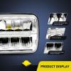 imageNilight 4x6 Inch LED Headlights 45W HiLo Sealed Beam Rectangular Headlight Replacement H4651 H4652 H4656 H4666 H6545 Compatible with Chevy Kenworth Peterbil Ford Freightliner OldsmobileSilver 4PCS2Pcs 5x7 Silver w DRL