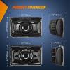 imageNilight 4x6 Inch LED Headlights 60W DOT Approved Hi Lo Sealed Beam Rectangular Headlight Replacement H4651 H4652 H4656 H4666 H6545 Compatible with Kenworth Peterbil Ford FreightlinerBlack 4PCS