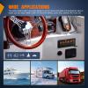 imageNilight 5 Gang Rocker Switch Box 12V SPST ON Off Switches PD Type C and QC 30 USB Charger Voltmeter Waterproof Aluminum Panel DIY Stickers for Boats Cars RVs TrucksType C USB Amber