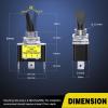 imageNilight 5 Pack 6Pin Heavy Duty Rocker Toggle Switch 15A 250V 20A 125V DPDT 6 Pin ONOffON Switch Metal Bat Waterproof Boot Cap Cover3Pin Led Toggle Switch Blue