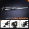 imageNilight 505 Inch Single Row Slim LED Light Bar 165W 17675LM AntiGlare Flood Spot Combo DRL Offroad Lamp IP68 w 14AWG DT Wiring Kit for Pickup Truck SUV ATV UTV Boat 4x4 Jeep
