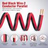 imageNilight 50FT 16AWG Copper Clad Aluminum Wire 162 Gauge Red Black CCA Electrical Cable 2 Conductor Parallel 12V24V DC Flexible Extension Cords for Car Audio Radio Speaker Amplifier16AWG50FT