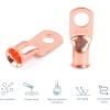 imageNilight 50pcs Heavy Duty Copper Wire Lugs 10types Battery Cable Closed Ends Bare Copper Eyelets Tubular Ring Battery Terminal Connectors Assortment Kit2 Years Warranty