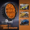 imageNilight 57 Inch Amber LED Driving Light Round 50W Yellow Fog Spot Flood Combo Lights w 16AWG DT Connector Wiring Harness IP68 for Offroad ATV UTV Truck Tractor