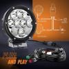 imageNilight 57 Inch Round 50W LED Driving Light w 16AWG DT Connector Wiring Harness 6500LM IP68 Spot Flood Combo Work Lamp for Offroad ATV UTV SUV Motorcycle Truck Tractor Boat2Pcs 57Inch Lights Wiring harness