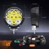 imageNilight 57 Inch Round 50W LED Driving Light w 16AWG DT Connector Wiring Harness 6500LM IP68 Spot Flood Combo Work Lamp for Offroad ATV UTV SUV Motorcycle Truck Tractor Boat2Pcs 57Inch Lights Wiring harness