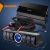 imageNilight 6 Gang Rocker Switch 12V Panel Relay Box Circuit Control System with 80A Breaker Covers and Removals for Jeep Wrangler JK JKU 200720186 Gang Rocker Switch