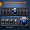 imageNilight 6 Gang Rocker Switch 12V Panel Relay Box Circuit Control System with 80A Breaker Covers and Removals for Jeep Wrangler JK JKU 200720186 Gang Rocker Switch