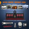 imageNilight 6 Gang Rocker Switch Box 12V SPST ON Off Switch QC 30 USB Charger Voltmeter Waterproof Aluminum Rocker Switch Panel Night Glow Stickers for Boats Cars RVs Trucks 2 Years WarrantyBlueType C USB Box 6Gang Switch Red