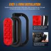 imageNilight 6 Inch Oval Red LED Trailer Tail Light Surface Mount 2PCS 10 LEDs Waterproof Stop Brake Turn Trailers Lights for Truck RV Boat Bus Lorry Camper Van CaravanTrailer Lights wWire wBrackets