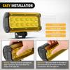 imageNilight 65 Inch LED Light Bar Cover 2 PCS Yellow Protective Covers Durable Polycarbonate Lens Waterproof Dustproof ScratchProof for DoubleRow Lights Off Road Driving Lighting