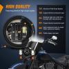 imageNilight 7 Inch Motorcycle LED Headlight 45 Inch Fog Lights Auxiliary DOT Kit Compatible with Harley Davidson Electra Street Glide Fat Boy Road King Heritage Softail CVO Black45Inch Fog Lights 2Pcs Black