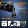 imageNilight 73003CA 22Inch 150W Double Row 15000LM 7D Flood Spot Combo Beam LED Light Bar120W Light Wiring Harness