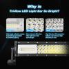 imageNilight 73003CA 22Inch 150W Double Row 15000LM 7D Flood Spot Combo Beam LED Light Bar22Inch White  Amber Lights