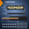imageNilight 8PCS LED Strobe lights 12V Sync Feature Amber White 12 24LED Emergency Hazard Warning Lights with Controller for Cars Trucks RVs Campers 2 Years WarrantyWhite Lights 8Pcs