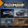 imageNilight 8PCS LED Strobe lights 12V Sync Feature Amber White 12 24LED Emergency Hazard Warning Lights with Controller for Cars Trucks RVs Campers 2 Years WarrantyBlueWhite Lights 8Pcs
