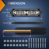 imageNilight 8PCS LED Strobe lights 12V Sync Feature Amber White 12 24LED Emergency Hazard Warning Lights with Controller for Cars Trucks RVs Campers 2 Years WarrantyRedBlue Lights 8Pcs