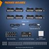 imageNilight 8PCS LED Strobe lights 12V Sync Feature Amber White 12 24LED Emergency Hazard Warning Lights with Controller for Cars Trucks RVs Campers 2 Years WarrantyRedBlue with Controller