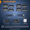 imageNilight 8PCS LED Strobe lights 12V Sync Feature Amber White 12 24LED Emergency Hazard Warning Lights with Controller for Cars Trucks RVs Campers 2 Years WarrantyGreen Lights wController 8Pcs