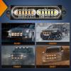 imageNilight 8PCS LED Strobe lights 12V Sync Feature Amber White 12 24LED Emergency Hazard Warning Lights with Controller for Cars Trucks RVs Campers 2 Years WarrantyAmberWhite Lights 8Pcs