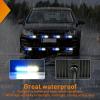 imageNilight 8PCS LED Strobe lights 12V Sync Feature Amber White 12 24LED Emergency Hazard Warning Lights with Controller for Cars Trucks RVs Campers 2 Years WarrantyBlueWhite Lights 8Pcs